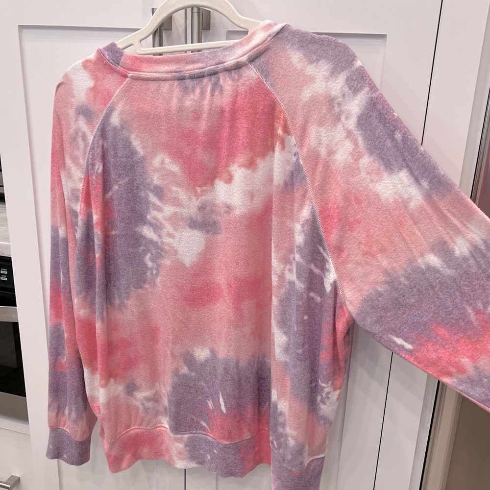 PINK Victoria's Secret Pink and Purple Tie-Dye Top - Picture 3 of 7